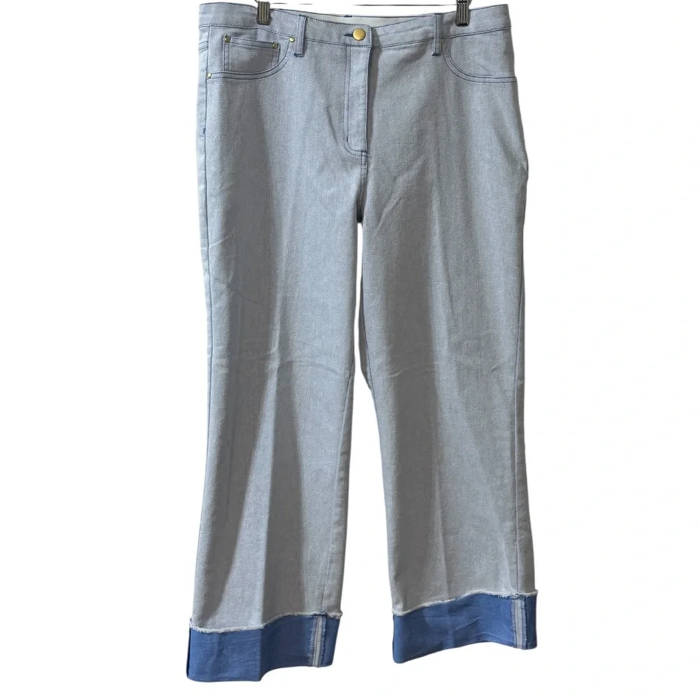 Ruby Rd. Cuffed Pull-On Fly Jeans Size 14